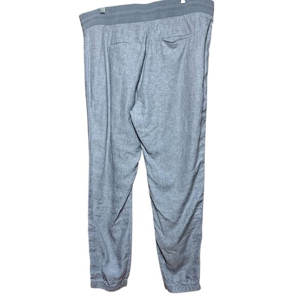 Athleta NEW Cabo linen joggers drawstring pull-on casual pants gray woven 16 - Picture 4 of 7